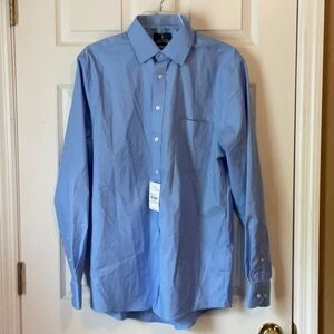Stanford Men’s Regular Fit Wrinkle Free Blue Dress Shirt Size 15-15.5 / 34-35